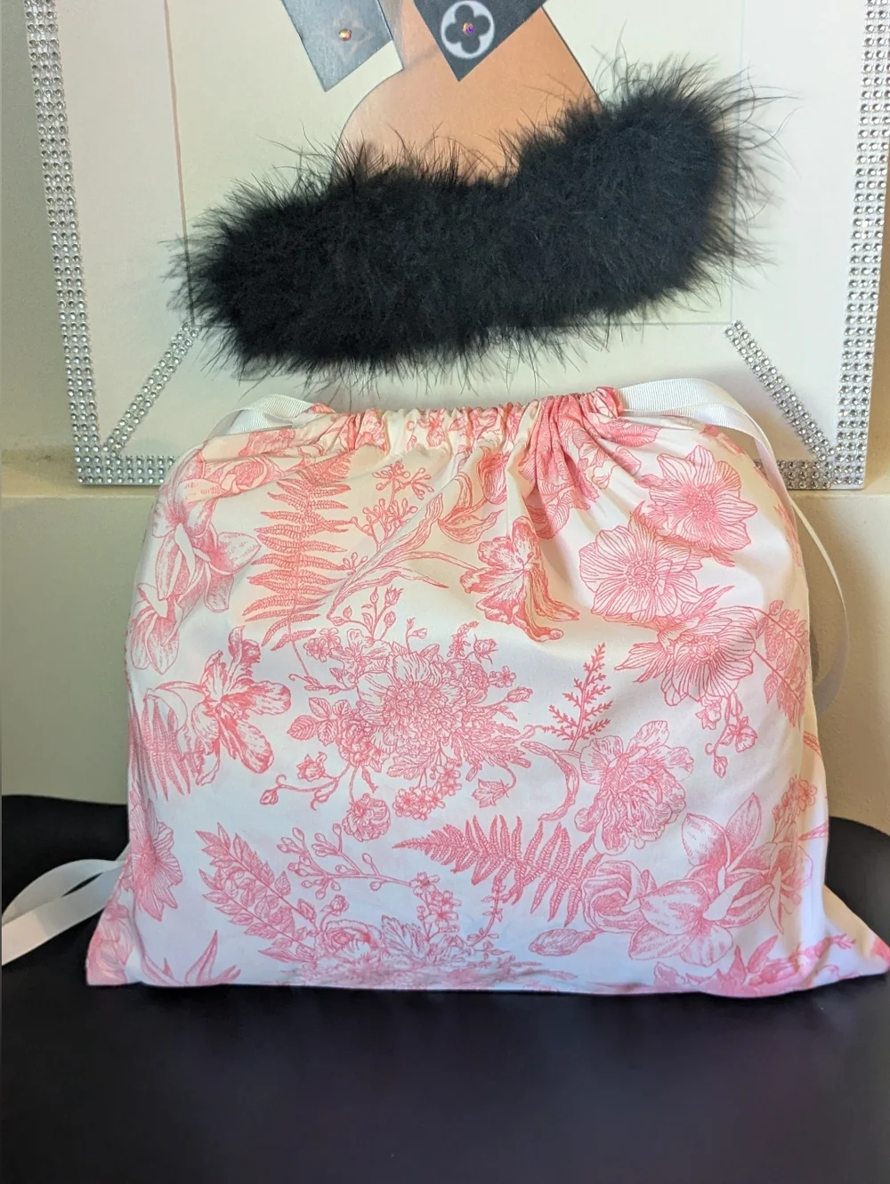 Matching Custom Handmade Dust Bag & Purse Pillow Combo Set Size Medium